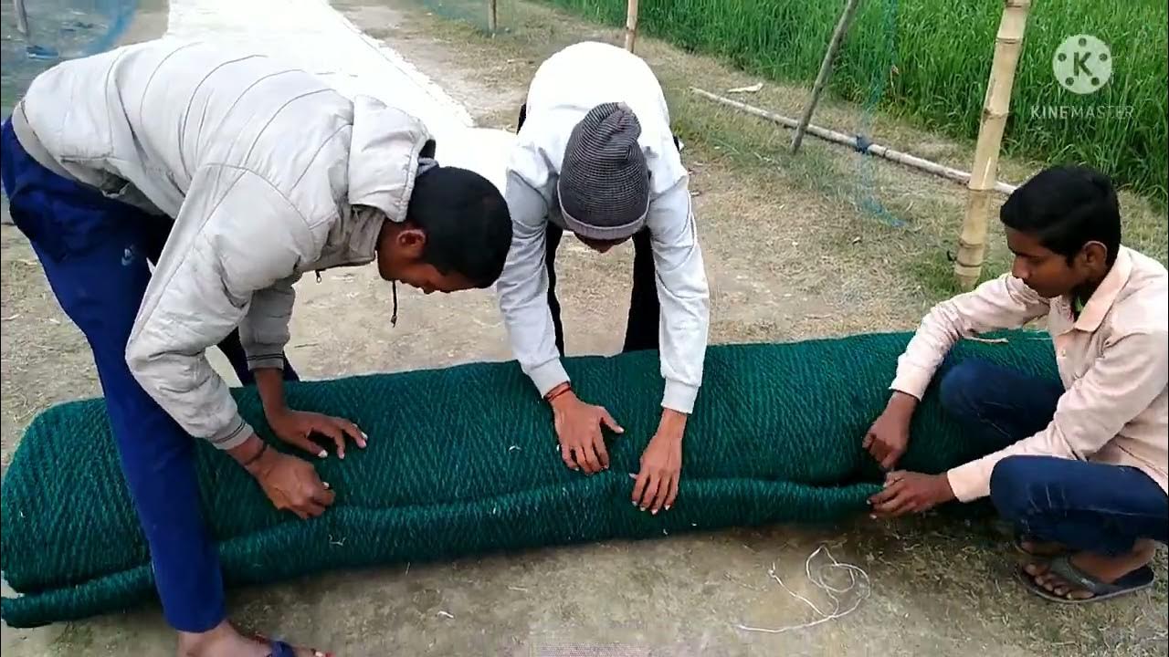 Cricket Playing mat Wicket how to set mat coir cricket mat unboxing