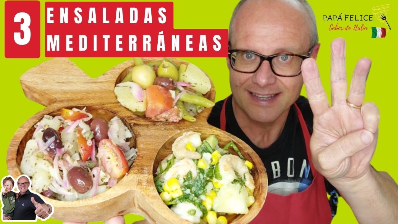 🇮🇹 3 Ensaladas Mediterráneas MUY FAMOSAS en ITALIA.