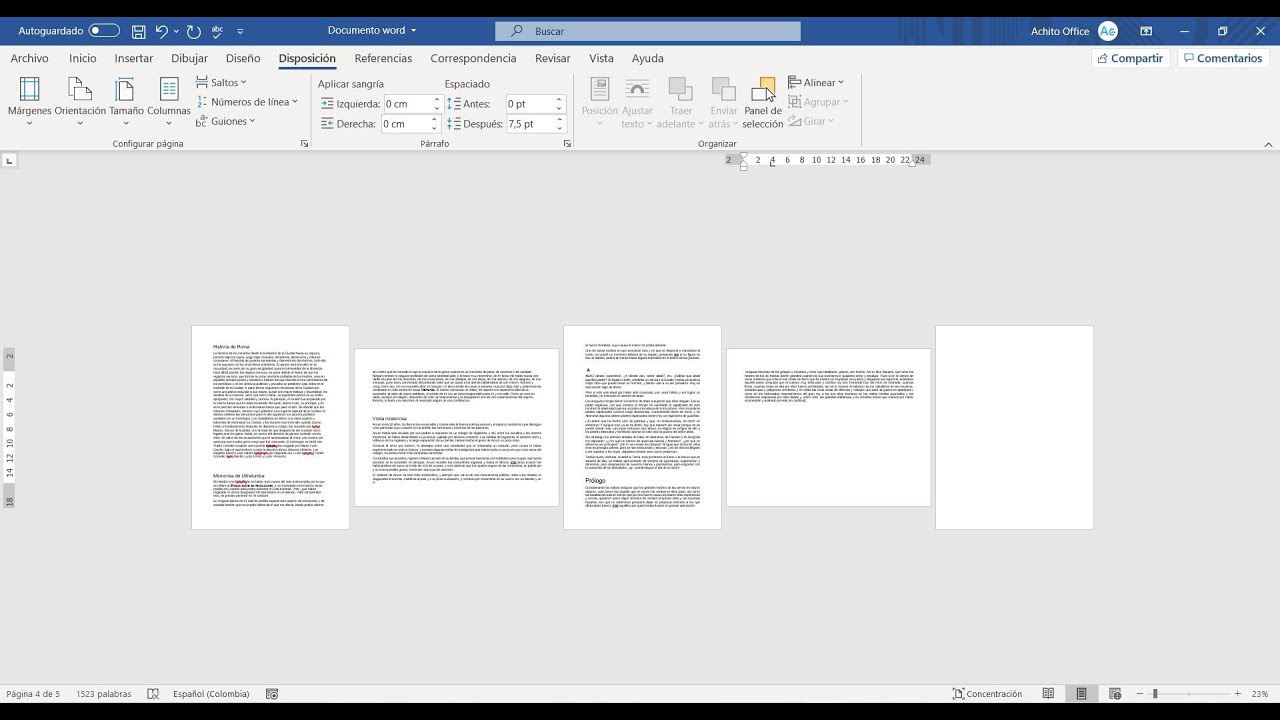 Como poner hojas en vertical y horizontal en Word YouTube