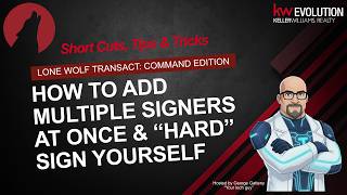 Tips & Tricks  All Signers & Agent hard sign without going to KW email
