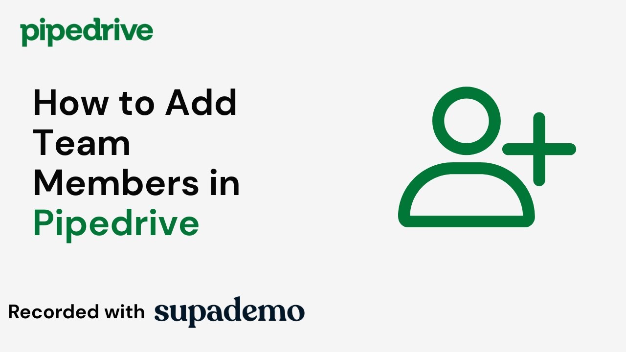 How to Add Team Members in Pipedrive - YouTube