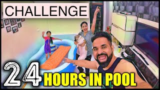 Living in Pool for 24 Hours Challenge | Harpreet SDC