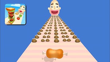 SANDWICH 🍔 RUNNER vs LEVEL UP BALLS ASMR Gameplay Android iOS. Satisfying Games.