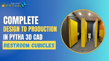 Restroom Cubicle | Design To Production in Pytha 3D Cad #3ddesign #restroom #pytha #interiordesign