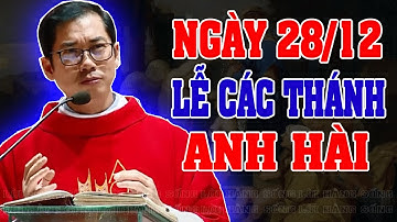 (NGÀY 28/12) LỄ CÁC THÁNH ANH HÀI | Bài giảng SÂU SẮC của LM Phaolo Lưu Quang Bảo Vinh