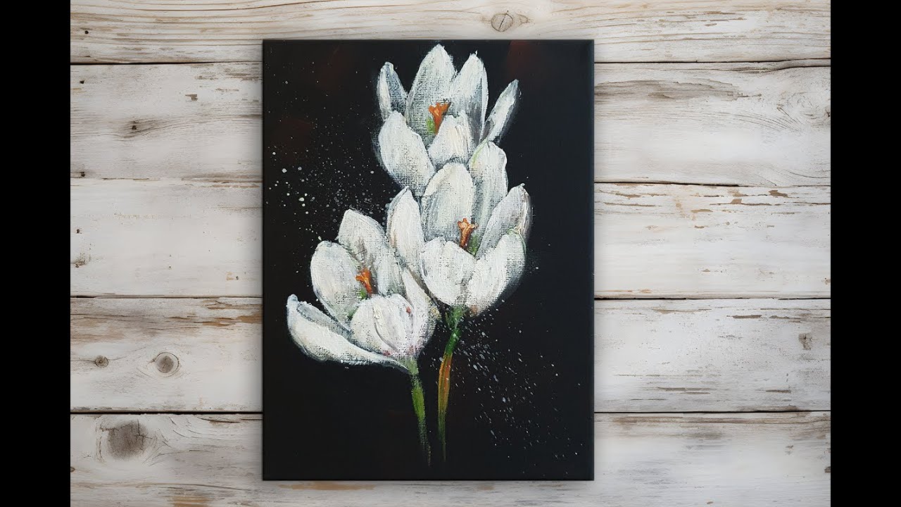 How to Paint Flowers with Acrylics I MariArtHome - YouTube