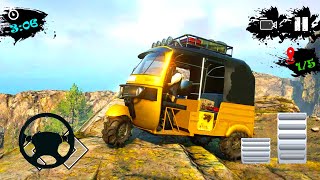 Critical Offroad Tuk Tuk Auto Rickshaw Driving Simulator | Extreme Bad Roads On Hill #1 screenshot 2