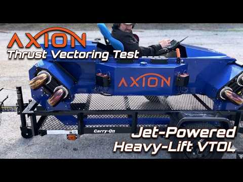 Axion (AX1): Jet-Powered Heavy-Lift VTOL Strapped Down – Thrust Vector Testing