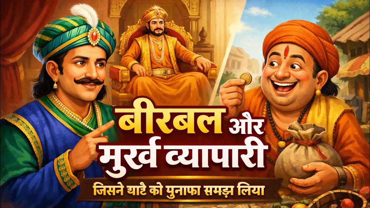 💠 बीरबल और मूर्ख व्यापारी जिसने घाटे को मुनाफा समझ लिया | akbar birbal ki stories | Hindi khahani | 