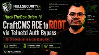 HackTheBox Orion | CraftCMS RCE to Root via Telnetd Auth Bypass | CVE-2025-32432 & CVE-2026-24061