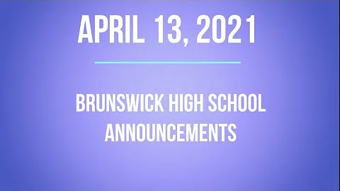 BHS Announcements April 13, 2021