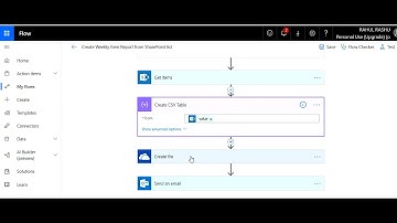 How to Generate Weekly Items Report From Sharepoint lists using Microsoft Flow Power Automate
