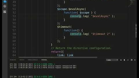 Scope async vs timeout in angularjs
