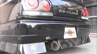 er34 ストレートマフラー本体 Z.S.S. ZSS スカイライン 2ドア R34 ER34 ターボ 直管 ストレート