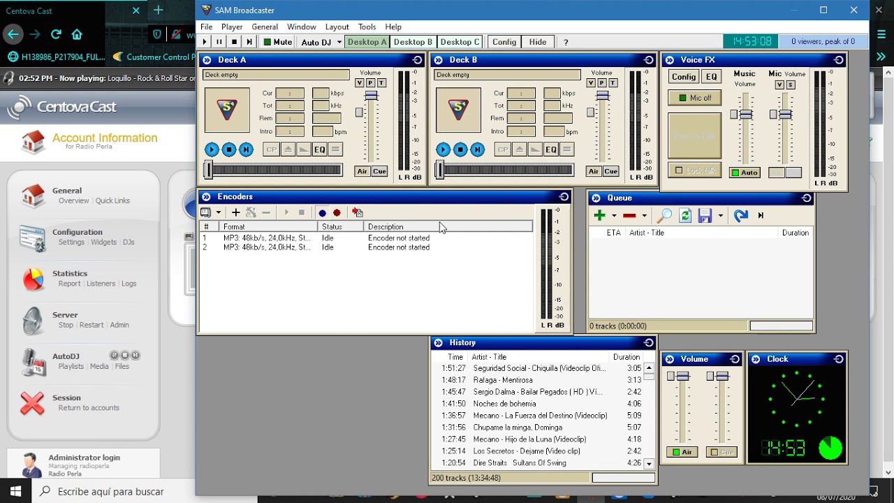 Creacion de cuentas de dj en centovacast para shoutcast v2