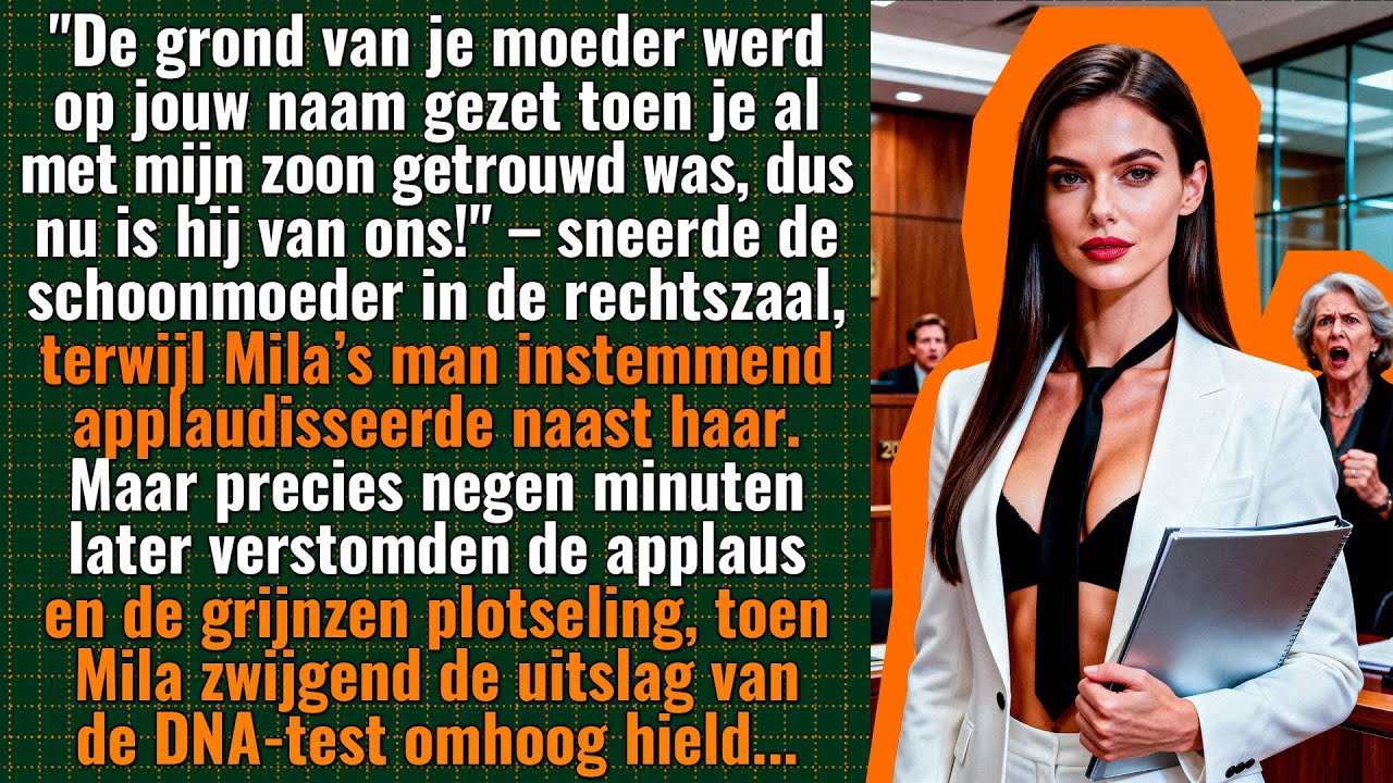 In de rechtszaal vochten Mila’s man en schoonmoeder om haar land, tot Mila de DNA-test toonde…
