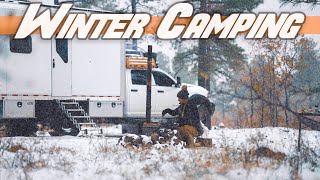 Overlanding a Winter Storm in a Box Truck | Camp Cooking | Winter Camping | Full Time Family Travel