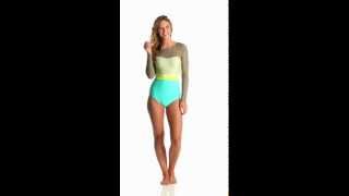 Seea Hermosa Tiles L/S One Piece | SwimOutlet.com