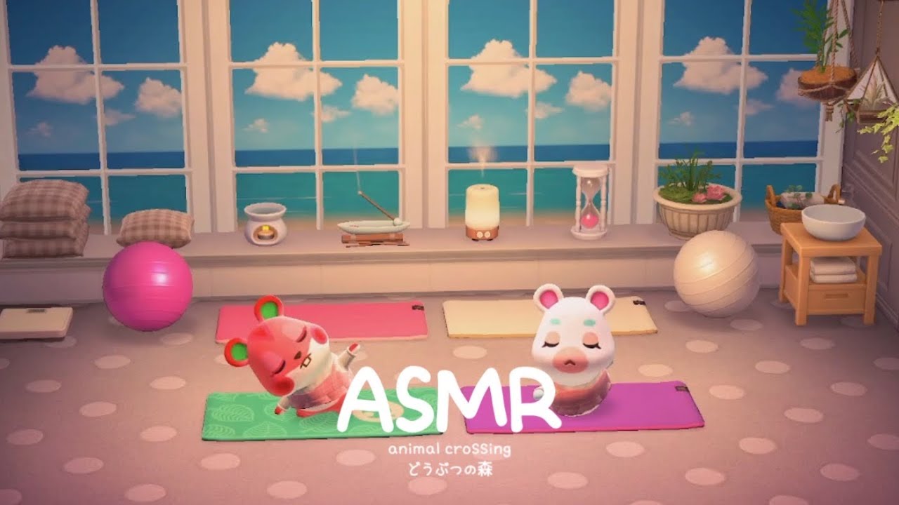 [모동숲 ASMR] 모동숲 요가원 🧘🏻‍♀️ | 30분 요가 + 10분 명상 🌿 | 힐링 운동 | 파도 소리 | animal crossing | どうぶつの森