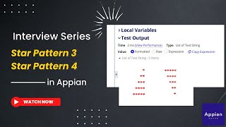 Star Pattern in Appian Part -2 | Programming Interview in Appian | Appian Tutorials for Beginners