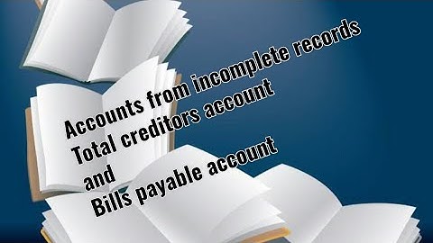 Total creditors account and Bills payable account 12th std chapter 1 (lecture-4) Exercise -15