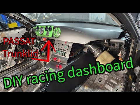 DIY racing dash for the ls swapped audi tt made of a passat trunk lid
