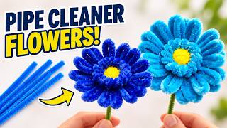 How to Make Pipe Cleaner Flowers | Easy Blue Daisy Tutorial