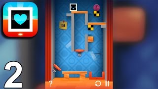 Heart Box: physics puzzle game - iOS Android Gameplay Part 2 HD - Levels 21 to 40 screenshot 2