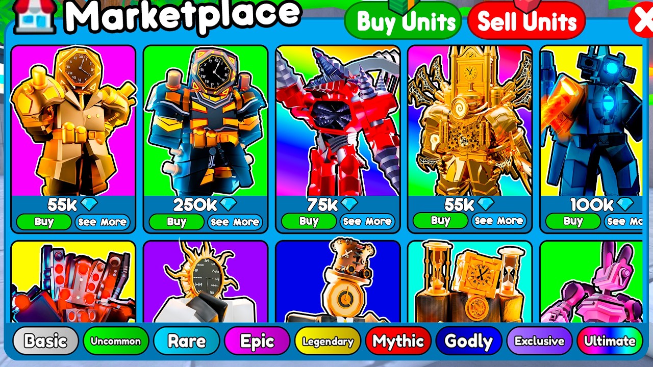 I Bought INFINITE RARE ULTIMATE UNITS from Marketplace in Toilet