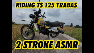 Suzuki TS 125 Riding Bali: Trabas Sawah & On Road (2 Stroke ASMR)