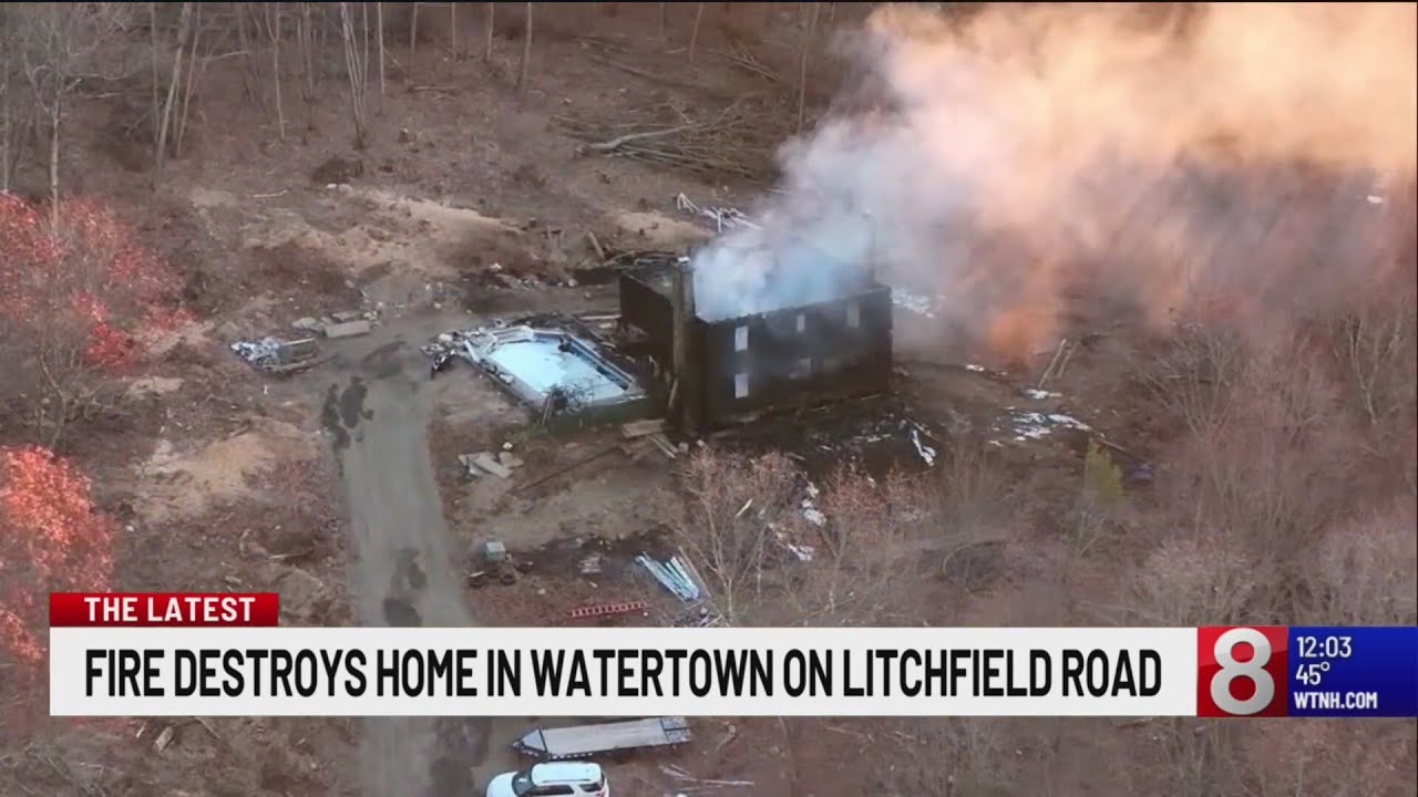 Crews battle structure fire in Watertown - YouTube