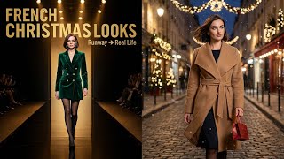 French Christmas Runway Show 🎄 Paris-Inspired Holiday Outfits | Catwalk to Real Life screenshot 2