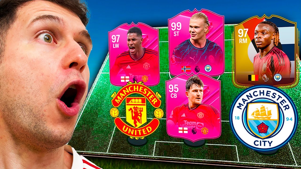 MONTEI O MELHOR TIME POSSÍVEL DE CITY & UNITED NA WL E FICOU INSANO 🔥🔥 EA FC 24 ULTIMATE TEAM