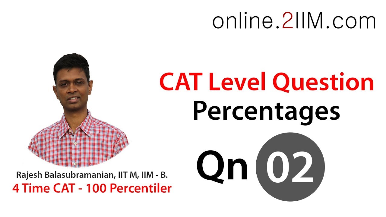 online cat preparation time CAT Preparation - Percentages Question 02