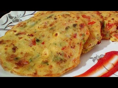 easy breakfast recipe | rice pan cakes | rice flour chilla - YouTube