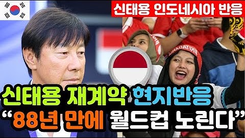 [인도네시아 반응] 신태용 감독 재계약 인도네시아 현지반응 "88년 만에 월드컵 본선을 노린다!" / (신태용 해외반응, 외국반응 등)