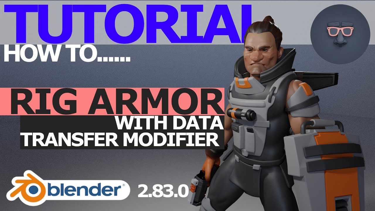 Blender 2.8 Tutorial How to Rig Armor Quickly with the Data Transfer