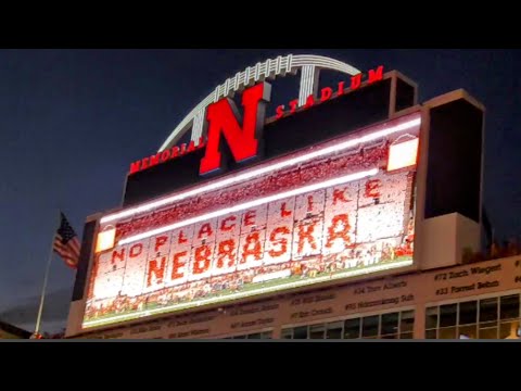 Nebraska 400th consecutive sellout fan stunt & celebration
