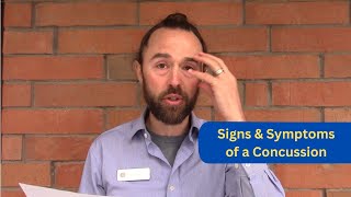 Signs and Symptoms of a Concussion