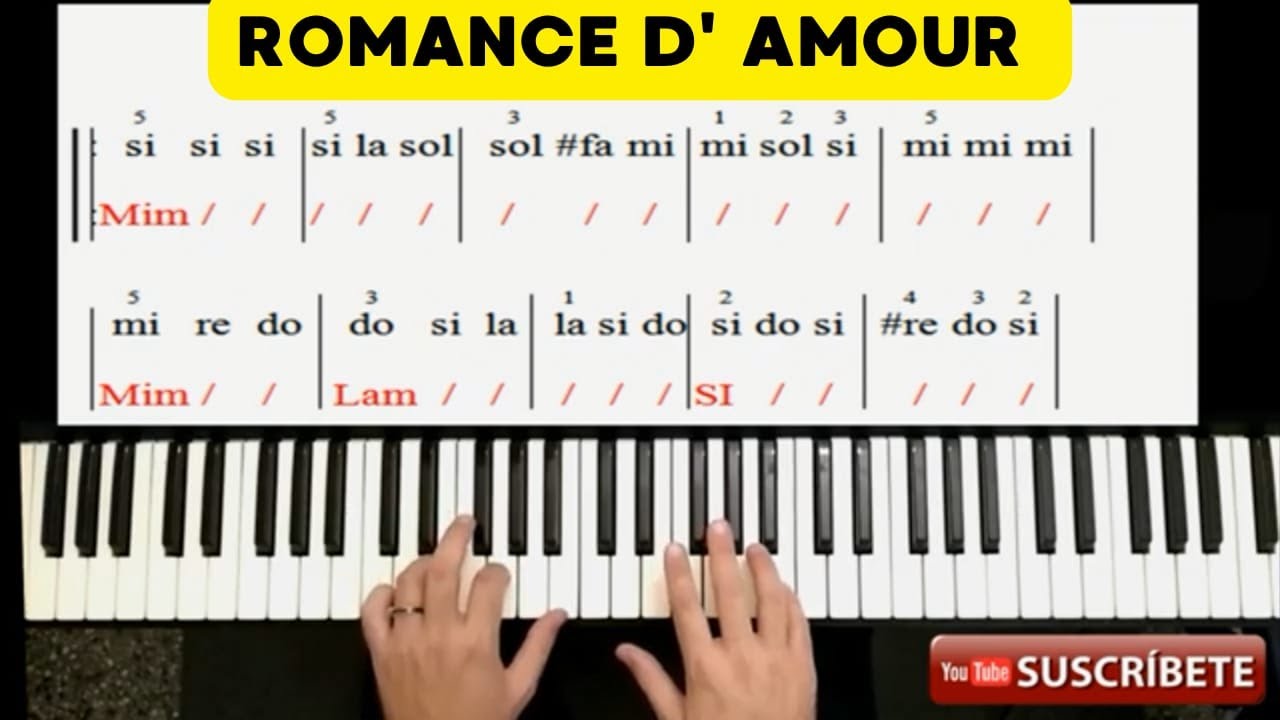 CÓMO TOCAR- Romance d´ Amour - TUTORIAL PIANO