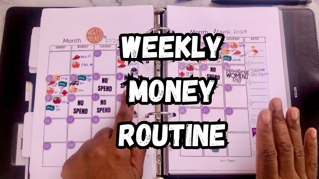 Money Routine Weekly money routine, week 3 of March - YouTube