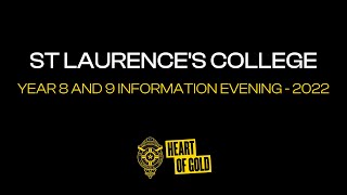 Year 8 and 9 Information Evening 2022
