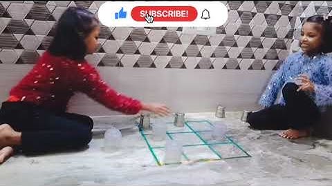 Tic Tac Toe/ Cup Tac Toe Game Challenge 🤣😜😂 Zeero kata 🫰😘🤣 Indore game # fun game #masti with kids🥰