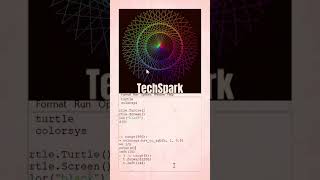Mesmerizing Python Turtle Art in 10 Lines! ✨ #CodeMagic #Python #Coding #GenerativeArt #shorts