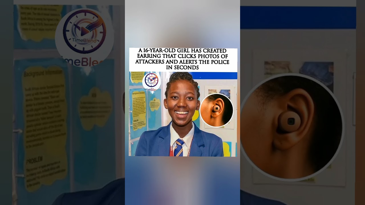 ♥️16-year-old invents safety earrings that photograph attackers &alert police instantly 