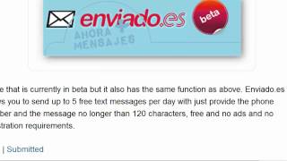 3 sites to send free sms in Spain screenshot 2