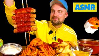 JUICY Sausages & CRISPY Fries 🌭🍟🇩🇪 ASMR Eating Mukbang!