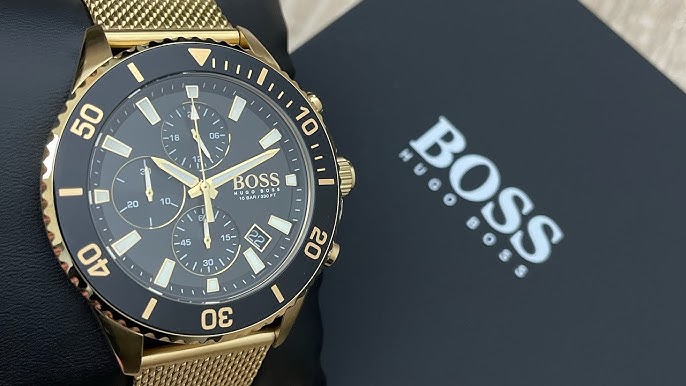 Hugo Boss Admiral Chronograph Stainless Steel Men's Watch 1513907  (Unboxing) @UnboxWatches - YouTube