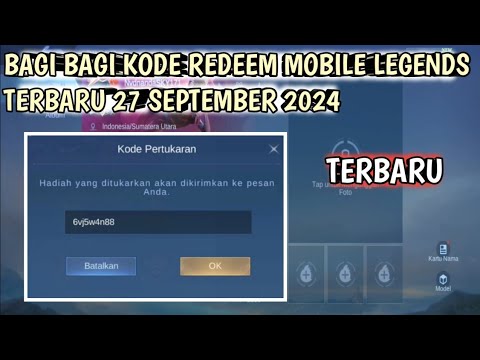 Bagi Bagi Kode Redeem Mobile Legend Terbaru 27 September 2024 - YouTube
