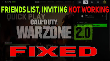 Inviting Friends From Friends List Not Working In Warzone 2.0